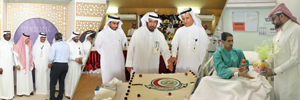 الشؤون الصحية بوزارة الحرس الوطني بالقطاع الشرقي تعايد موظفيها ومرضاها بعيد الفطر المبارك 