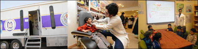 جانب من مشاركات البرنامج الوقائي المدرسي لصحة الفم والأسنان