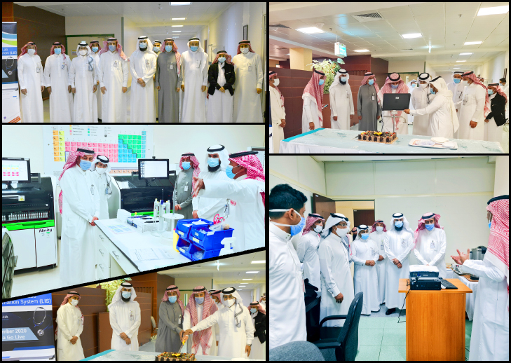 مدراء الإدارات في صور جماعية لاطلاق مشروع نظام معلومات المختبر الجديد بالأحساء
