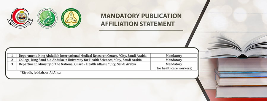 Mandatory Publication Affiliation Statement