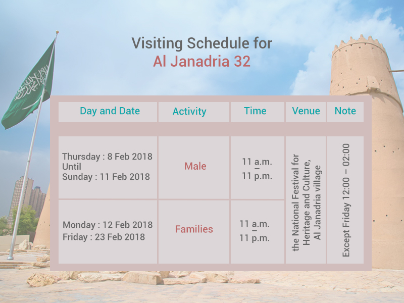 Visiting Schedule for Al Janadria 32